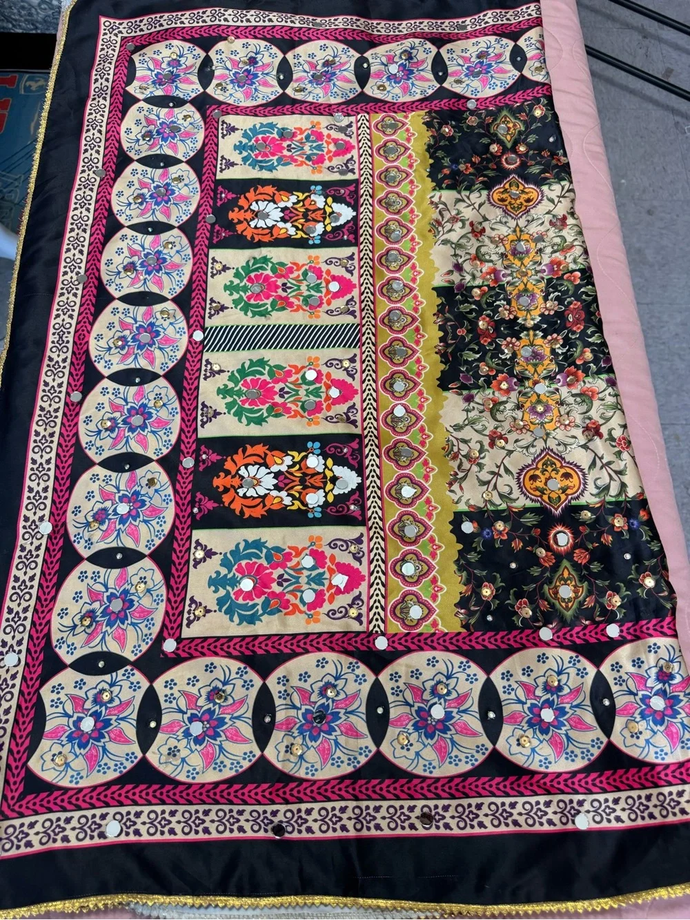 Silk mirror work dupatta/ shawl/ scarf